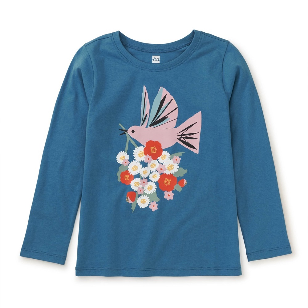 NWT, Tea Collection “Bird Bouquet” Graphic Tee